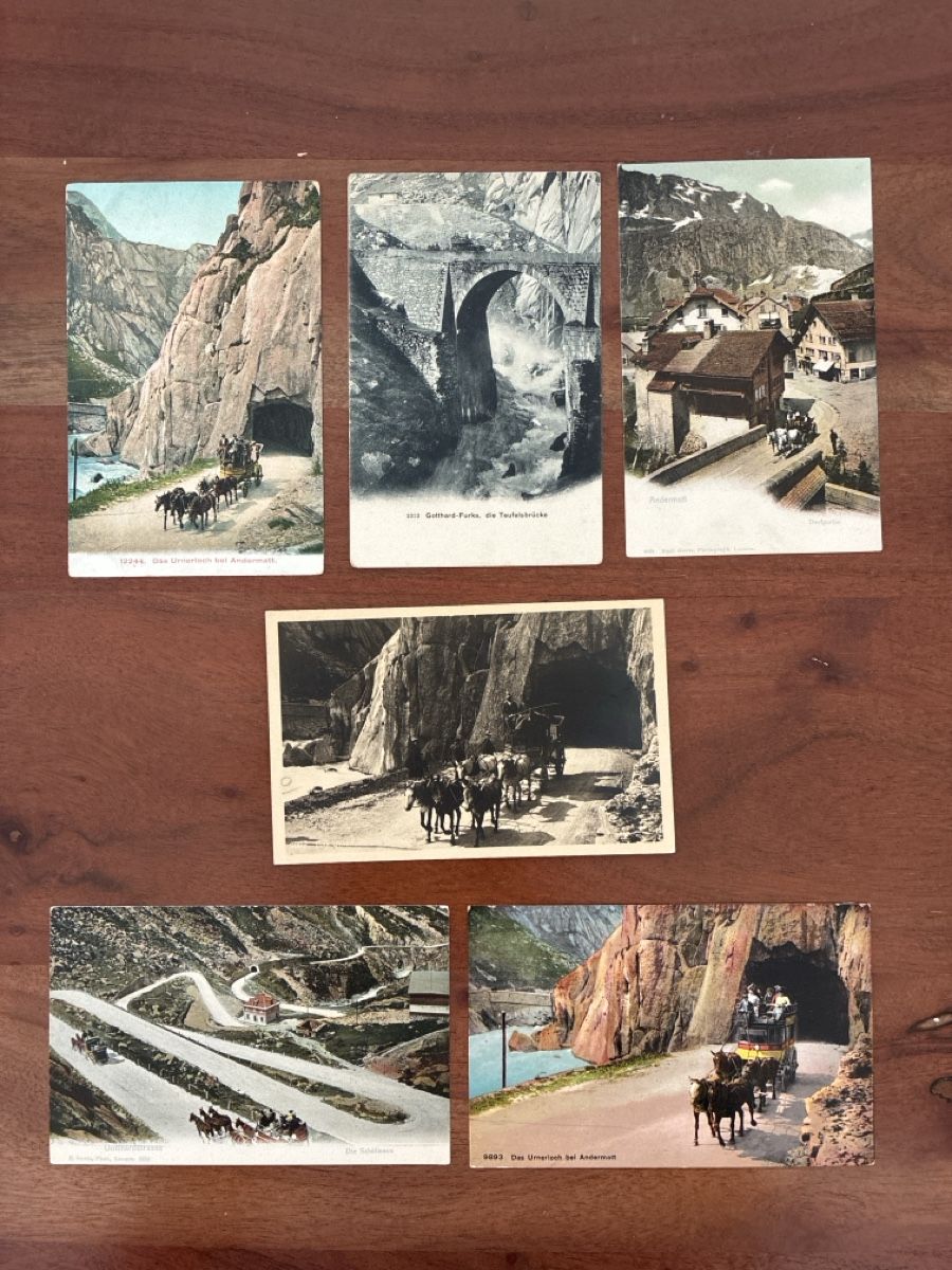 Cartes postales: 7 Ansichtskarten Schweiz von der Gotthard Post – D'occasion à Oftringen par Cla.vD.74 2