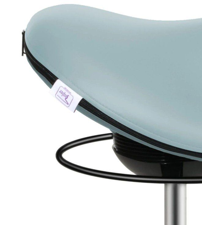 Sgabelli: Comfort-Sattelhocker HELLBLAU mit Swing-Mechanismus – Nuovo e nell'imballaggio originale da Schaffhausen venduto da Praxis-Nova 6