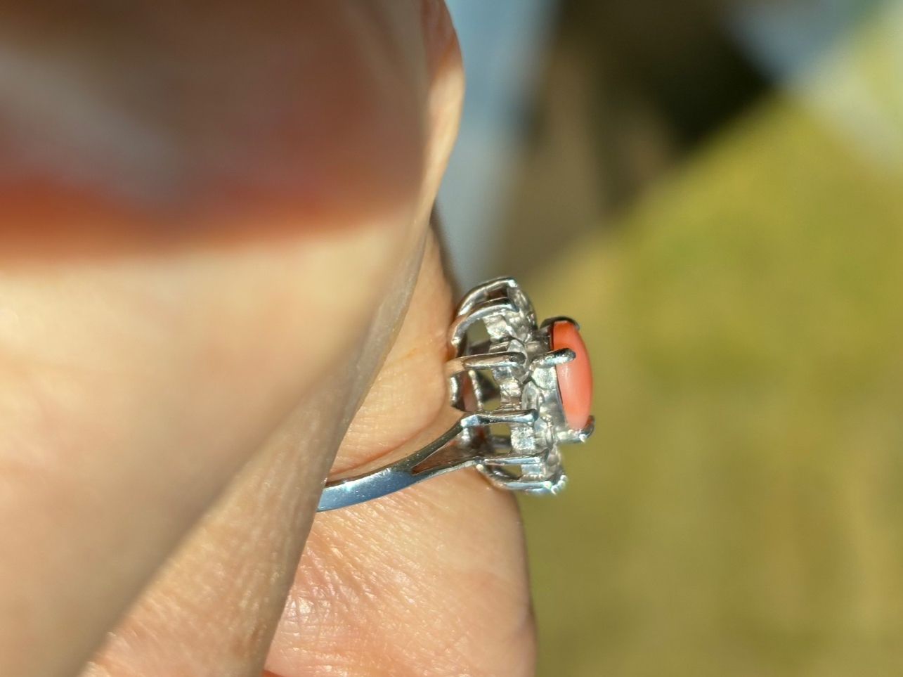 Anelli: Ring Silber 800 mit Koralle – Usato da Stein AR venduto da EvaL056 2
