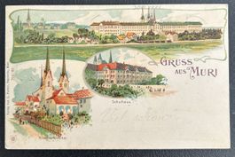 Gruss aus Muri AG Litho 