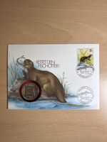 Münzbrief Ungarn 100 Forint 1985 Fischotter Briefmarke 