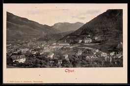 AK Chur, Gesamtansicht mit Bergpanorama