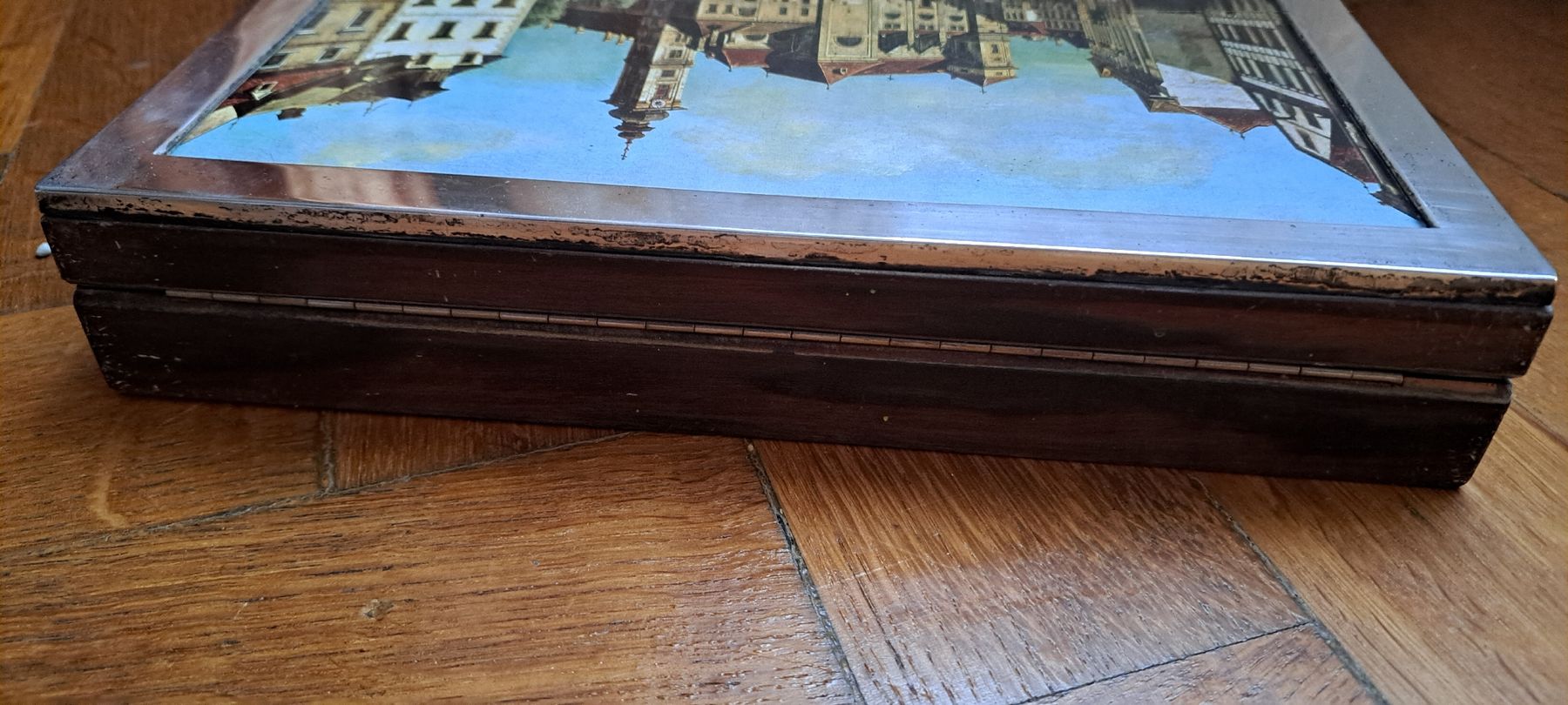 Barattoli: Schatulle aus Holz  mit Silberrand – Usato da Basel venduto da DesireeYaDa 3