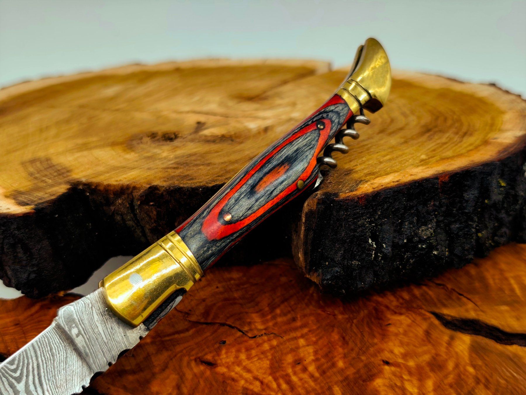 Accessori: Laguiole Damast Messer Klappmesser echtes Damastmesser – Nuovo e nell'imballaggio originale da Arlesheim venduto da Premius_1 5