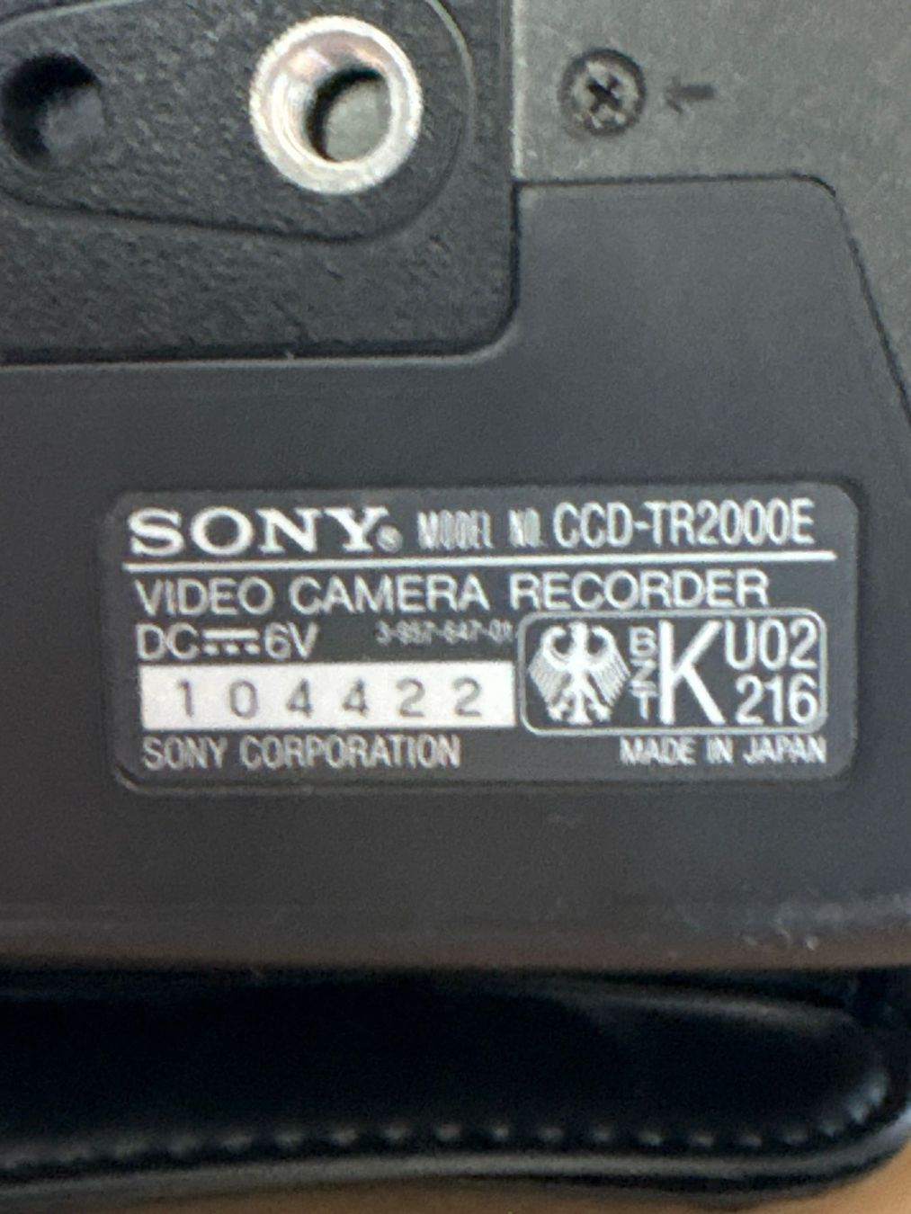 Sony Camcorder: SONY Handycam CCD-TR2000E Hi8 Video Camera Recorder – Gebraucht aus Oberrohrdorf von rododay 4