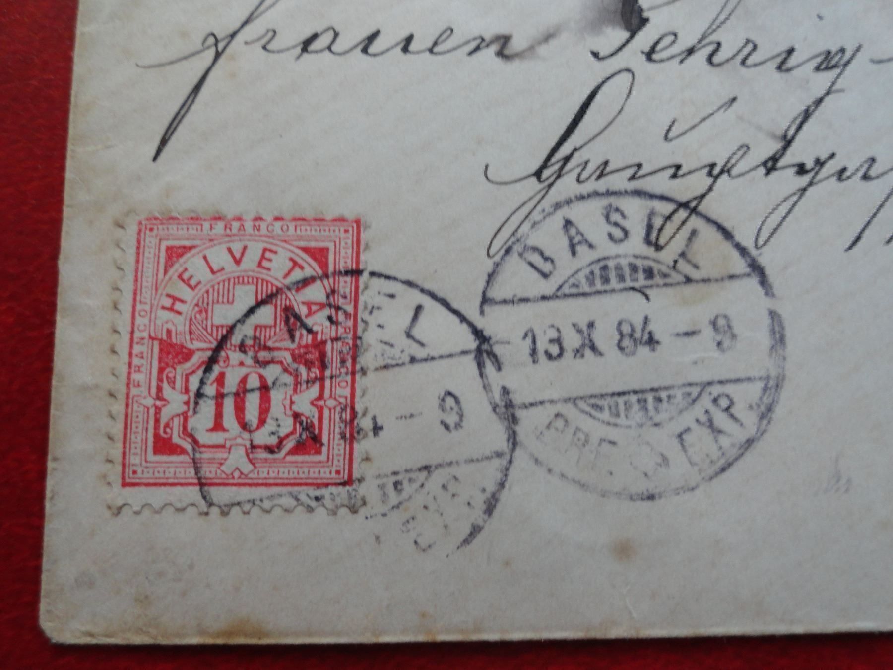 Tous les timbres: Ziffermuster, 1884, Brief nach Solothurn – D'occasion à stäfa par brandy66 1