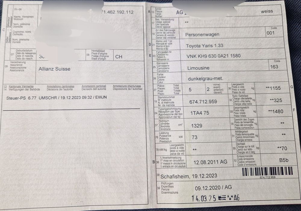Toyota Automobili: Toyota Yaris, ab MFK! Top Zustand! – Usato da Waltenschwil venduto da Sigi2000 6