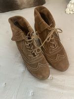Max Shoes Stiefeletten Keilabsatz braun Wildleder 38