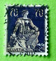 Nr.162 Sitzende Helvetia mit Schwert  GESTEMPELT    