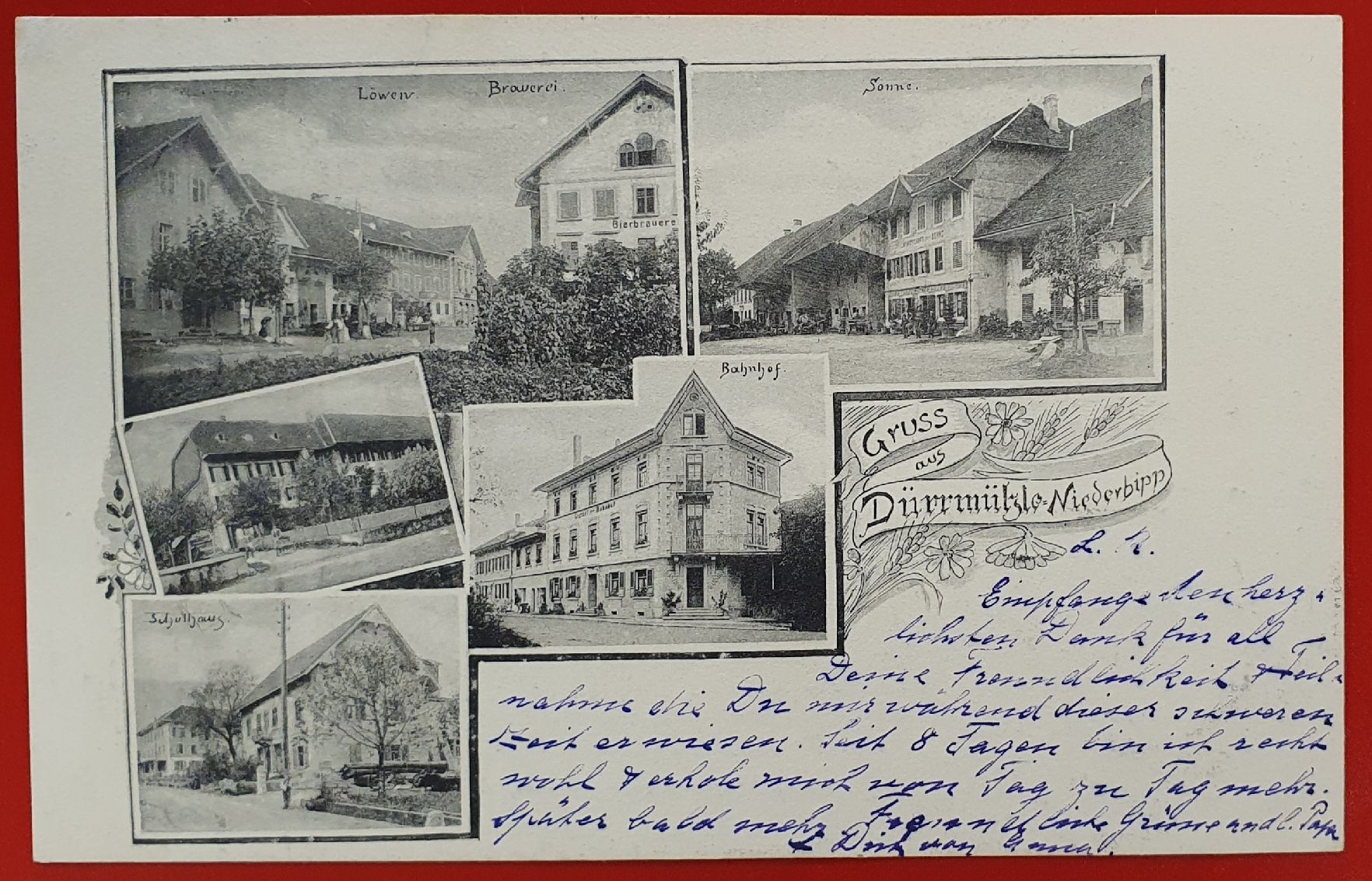 Cartoline postali: Dürrmühle - Niederbipp 1903 – Usato da Kreuzlingen venduto da Rschweiz1