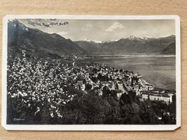 Alte Ansichtskarte Locarno, Tessin, seltene Aufnahme 1929