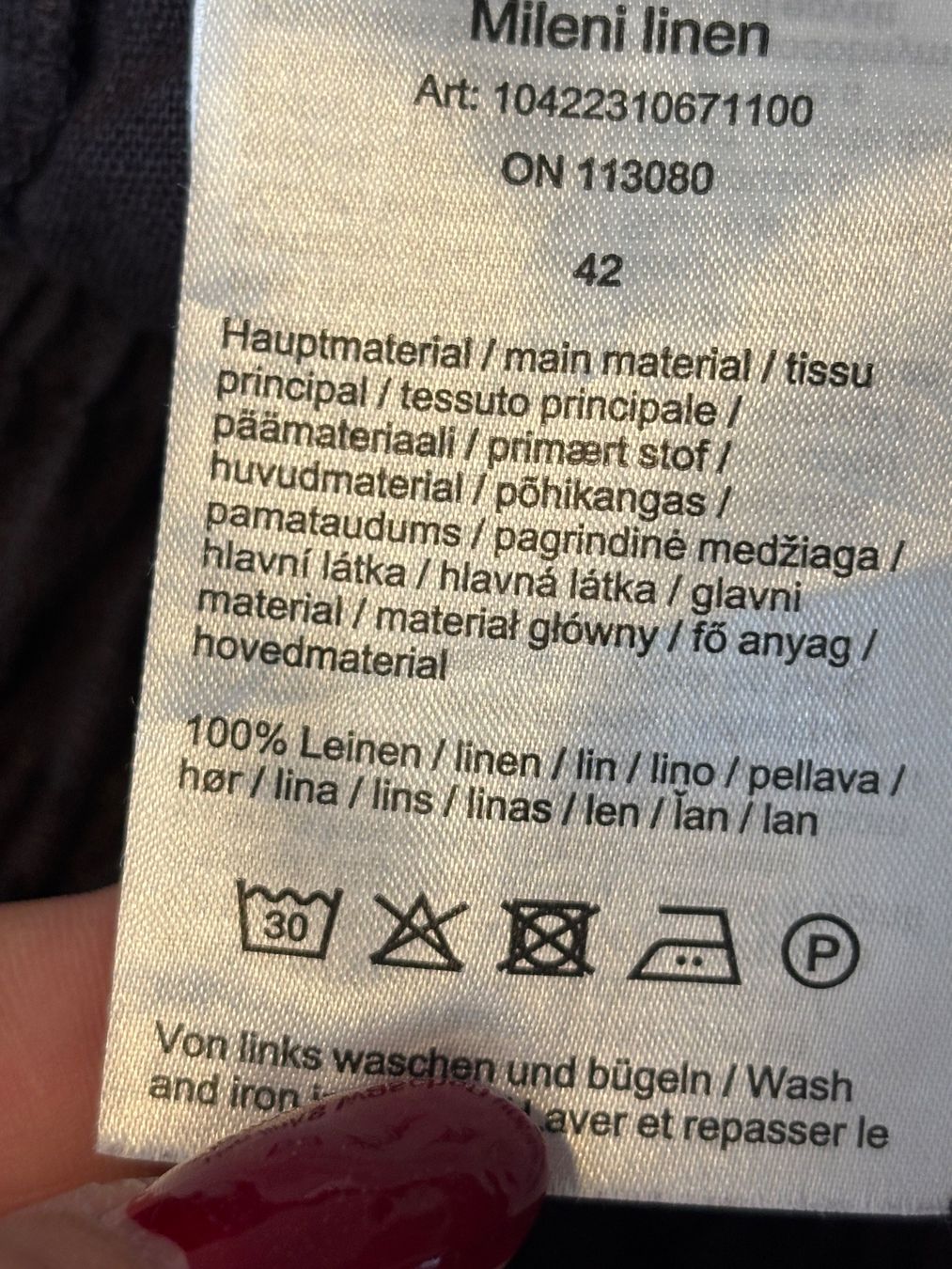 Opus Pantaloni: Opus Marlenehose 100% Leinen – Usato da St. Margrethen SG venduto da dijanaO 8