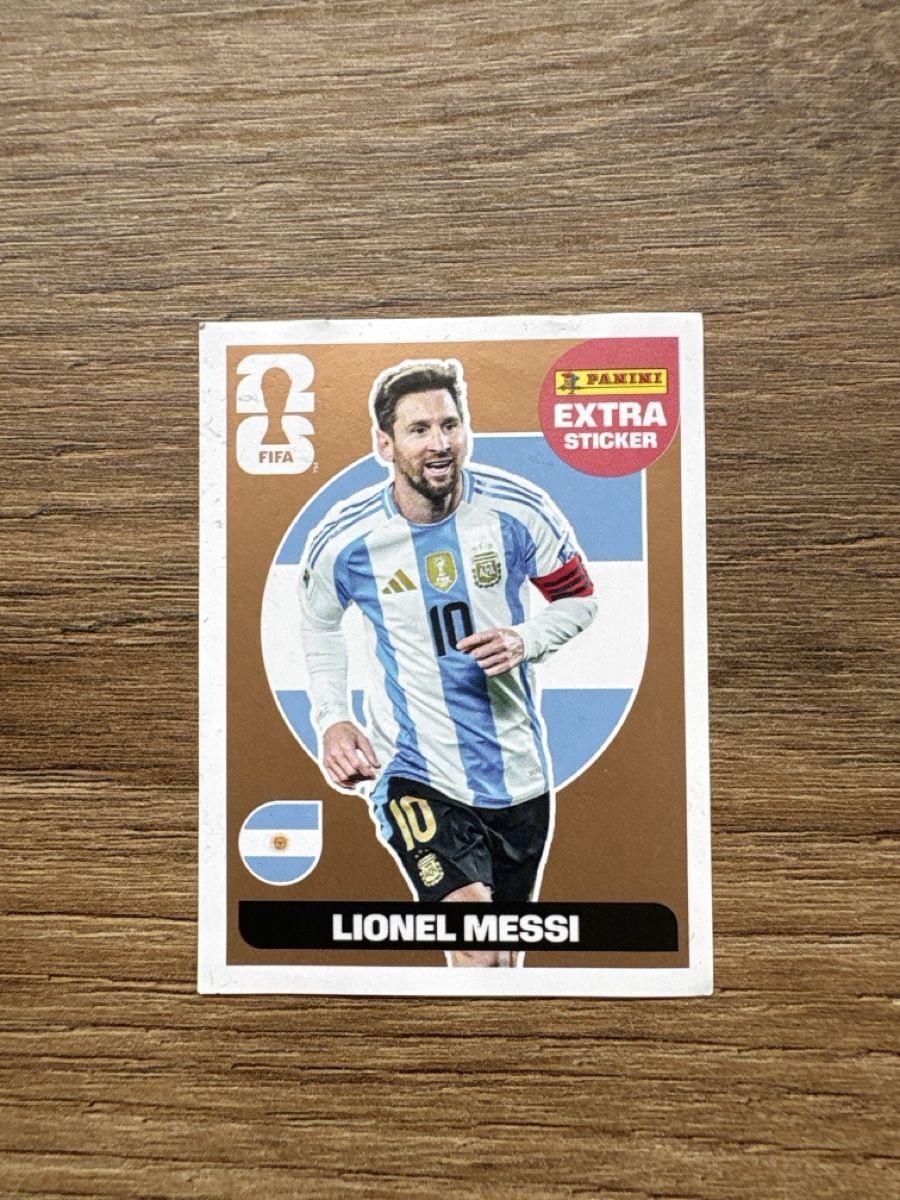 Panini Carte collezionabili: Panini WM 2026 Lionel Messi Extra Sticker – Nuovo (secondo la descrizione) da Menznau venduto da Hetfield85