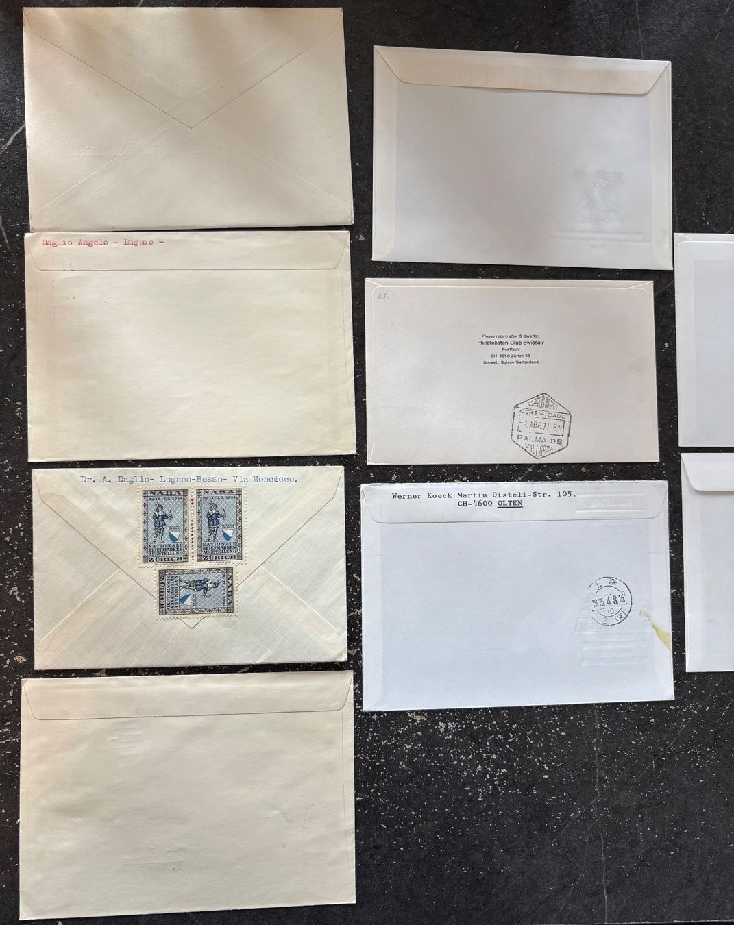 Alle Briefmarken: LOT : 9 Briefe Flugpost / Sonderflug / 1. Flug / FDC – Gebraucht aus St-Légier-Chiésaz von Theo006 3