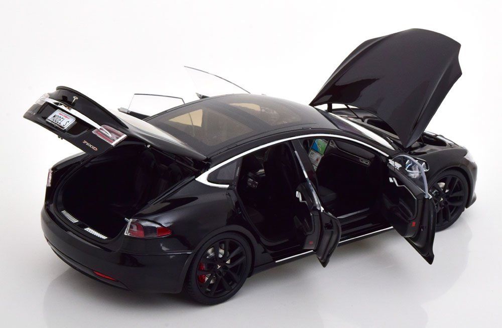 Tesla Modellini d'auto: TESLA MODEL S P100D 2016 SCHWARZ 1:18 TESLA – Nuovo e nell'imballaggio originale da Suhr venduto da Moebelsiralfred 3