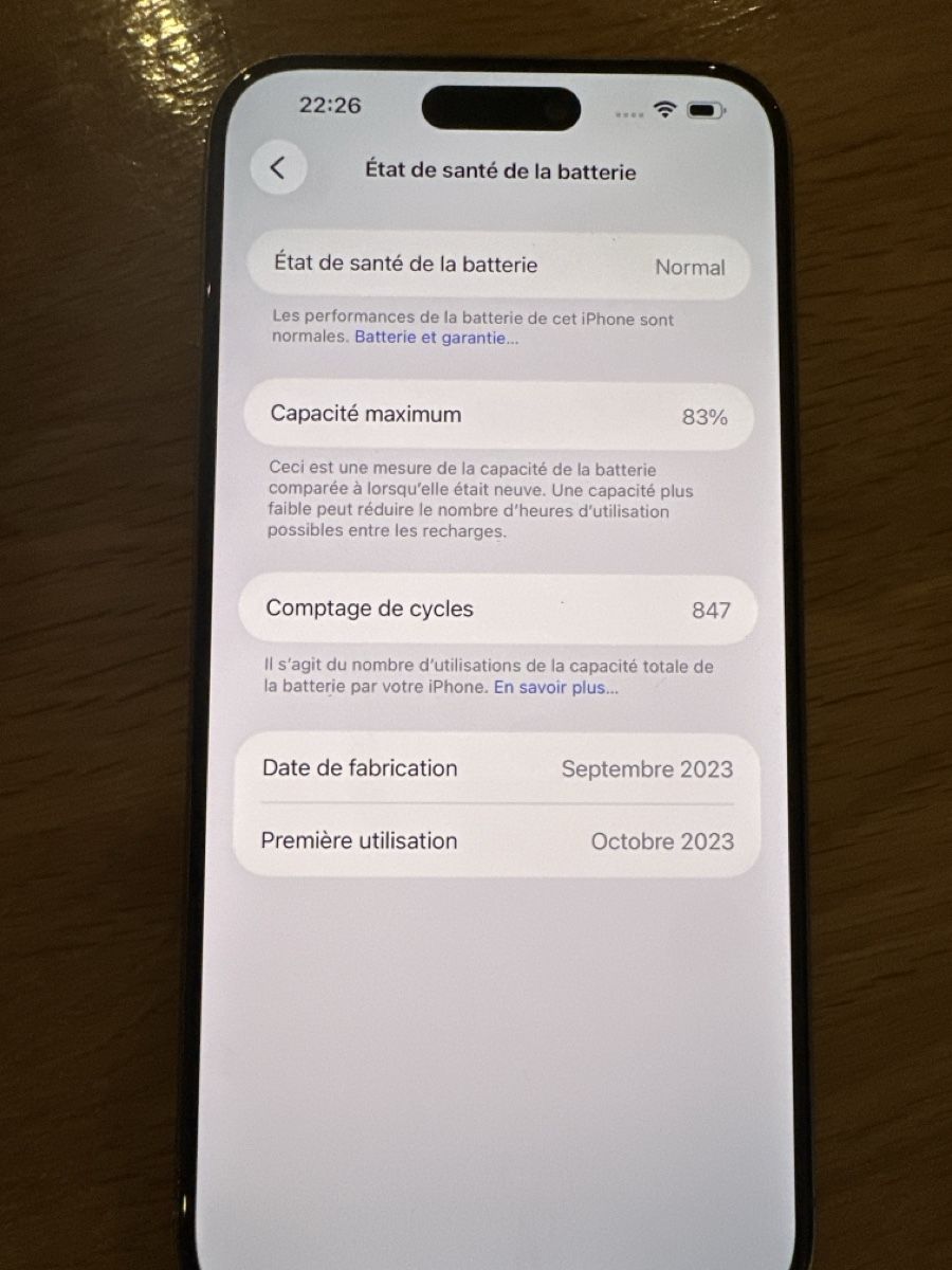 Apple Telefoni cellulari / Smartphones: iPhone 15 Pro Max Apple 512 Go gris état d'usage correct – Usato da tafers venduto da ros_6kd7 5