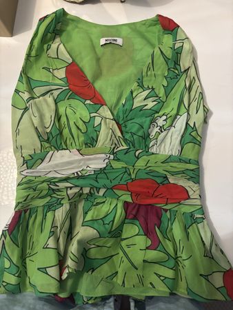 Moschino Bluse grün Grösse 38/10 floral neuwertig