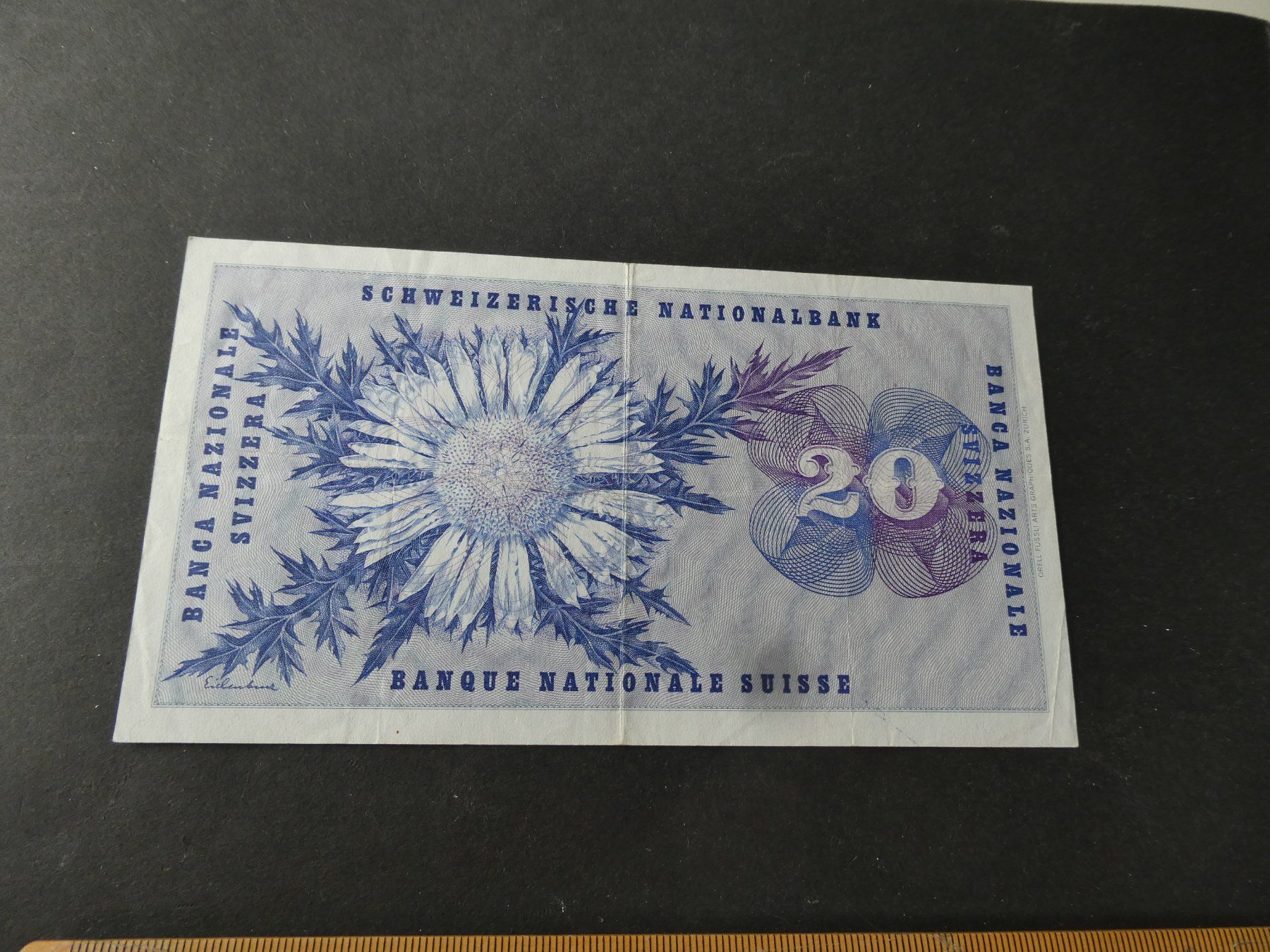 Banconote: Schweiz 1974, 20 Franken – Usato da Hinterforst venduto da Rohusri 1