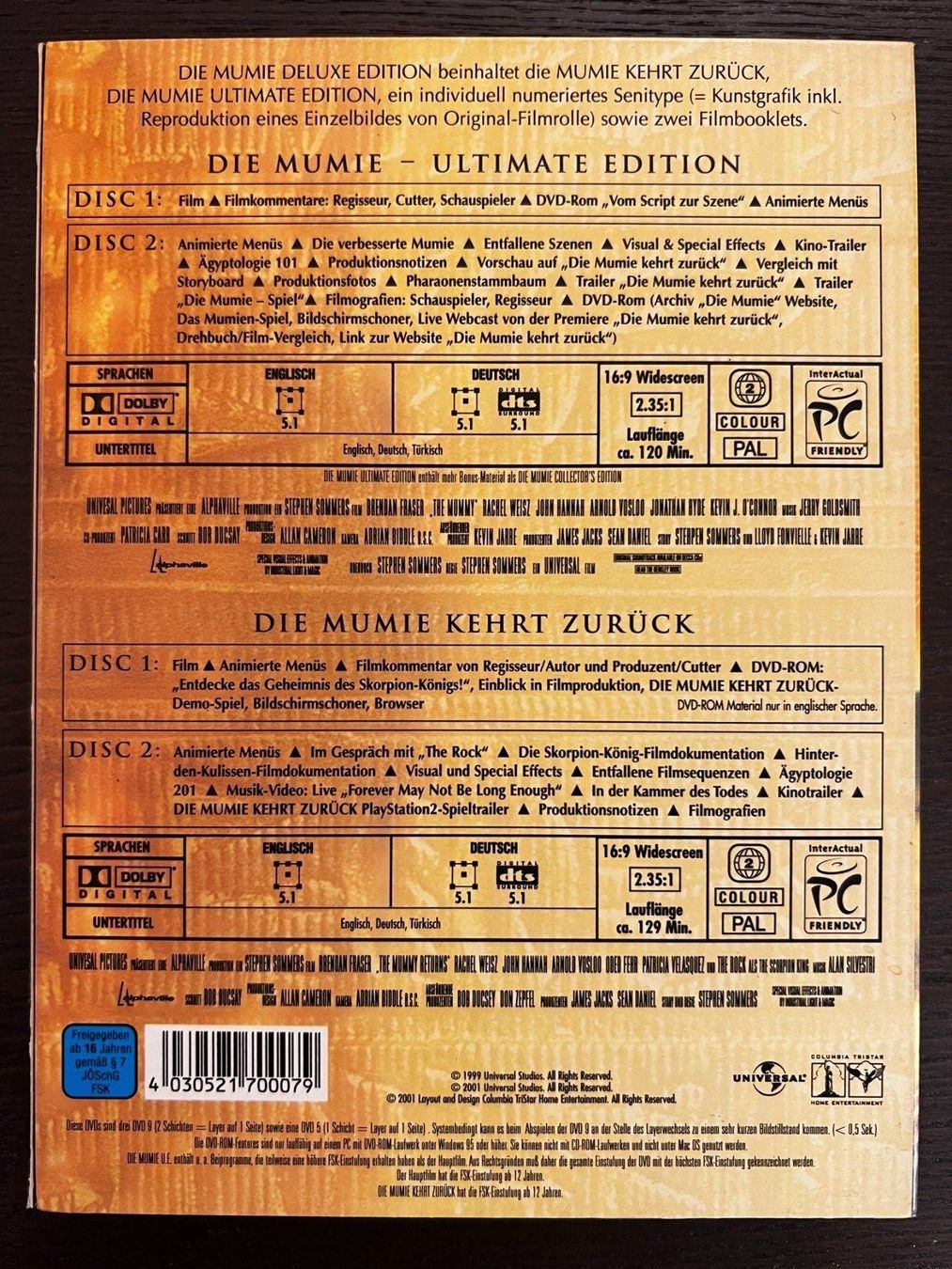 Tutti i DVDs: Die Mumie Deluxe Edition – Usato da Zürich venduto da FilmFreunde 1