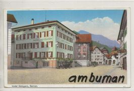 Sarnen OW Hotel Metzgern mit Oldtimer ca. 1930 sehr gut erha