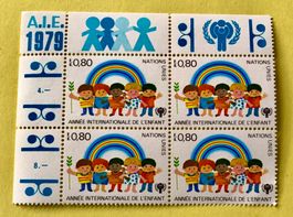 4 er Block Nations Unies ungestempelt Siehe Original Fotos ﻿