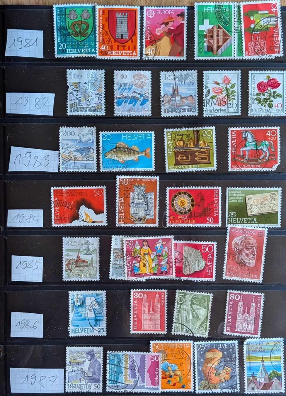 Tutti i francobolli: Briefmarken Schweiz 1939 - 1991 – Usato da Dicken venduto da patorichia
