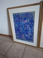 Orig. KÜNSTLER BILD MIT GOLDRAHMEN 80x63cm CM
