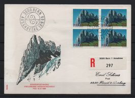 CH- 468 Viererblock Alpen FDC, hoher Katalog