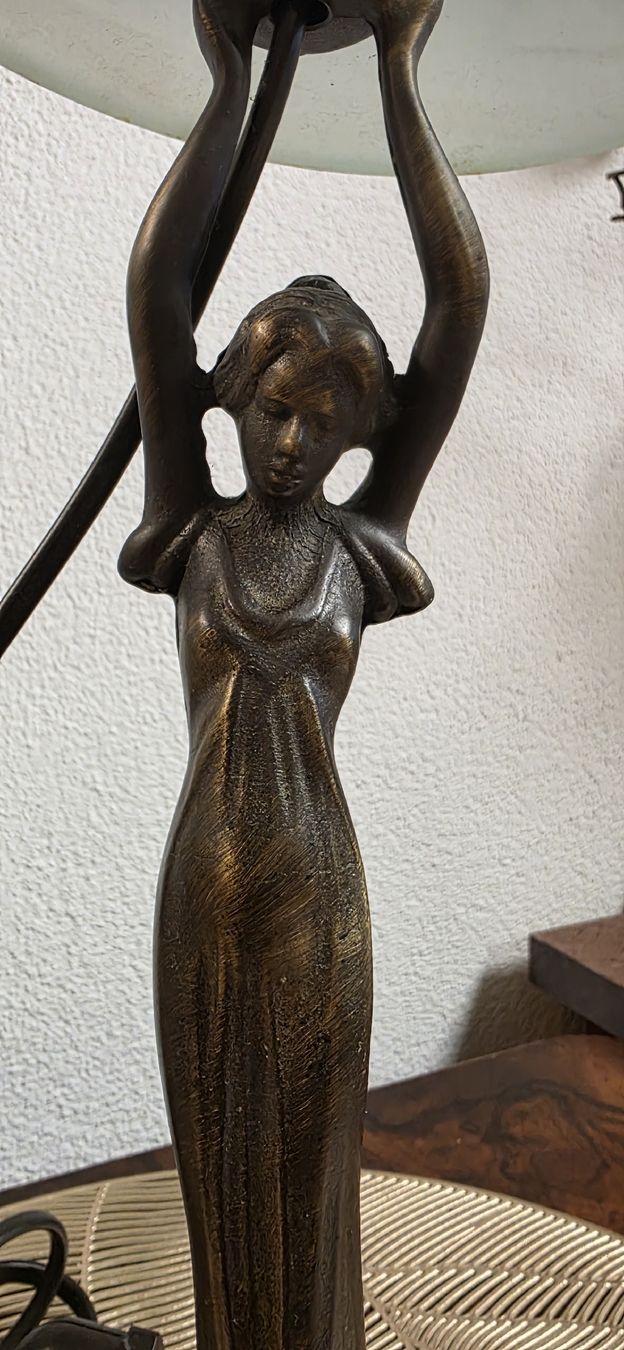 Lampade: Jugenstil Bronze Lampe, Tischlampe – Usato da Kaufdorf venduto da Nati-Nati 4