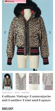 Galliano Damen Jacke Gr M / L