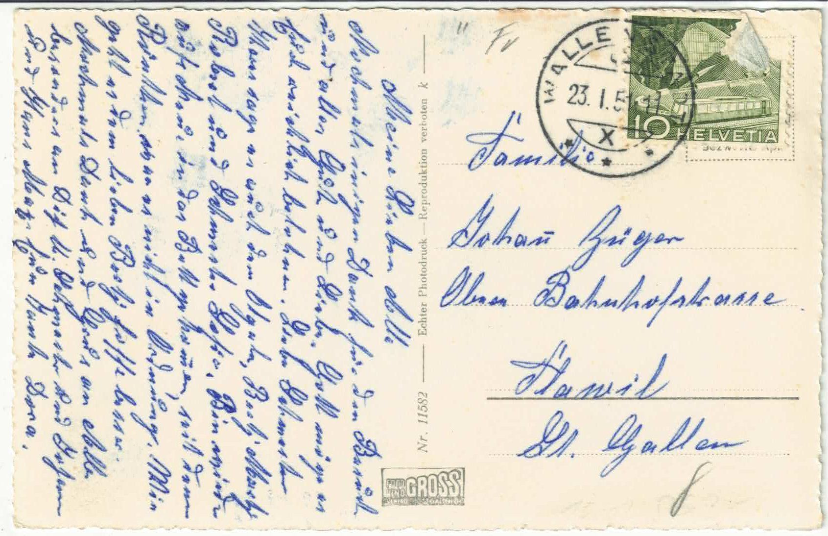 Cartoline postali: Wallenstadt - Krankenhaus – Usato da Ettingen venduto da Kartenplanet 1