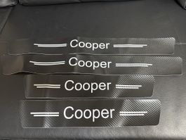 Auto Einstiegsleisten Kleber Mini Cooper Carbonlook Optik