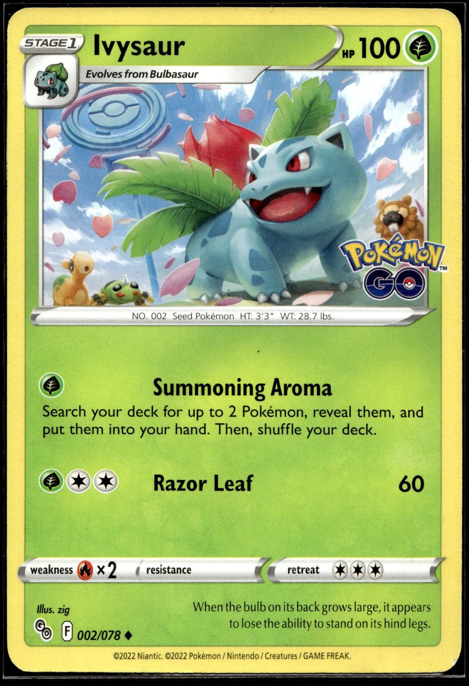 Pokémon Carte collezionabili: Ivysaur (PGO EN 002/078) – Usato da Affoltern am Albis venduto da Chiesa_5