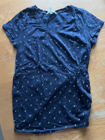 Schönes H&M Mama Shirt Gr. L Marine mit Ankern, Sommer ⚓️