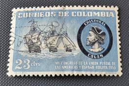 Kolumbien 1955 alte briefmarke