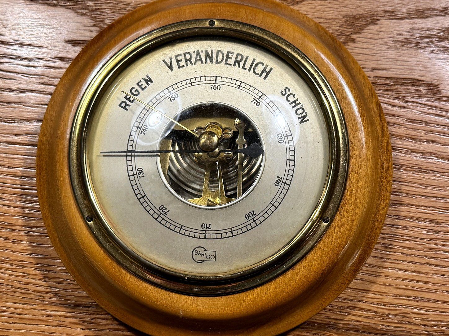 Sonstige antike Technik & Geräte: BARIGO Wandbarometer Holz/Messing – Gebraucht aus Aarau von swue 1