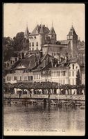 AK Nyon, Vue prise du Lac sur le Château