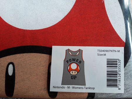 Top femme Nintendo : Mushroom Taille : M - Gris