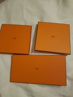Hermès Boxen, 3 Stück, leer, orange