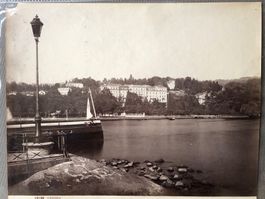 OUCHY le Port et l’Hôtel Beau-Rivage, Sommer phot. 29/25 cm