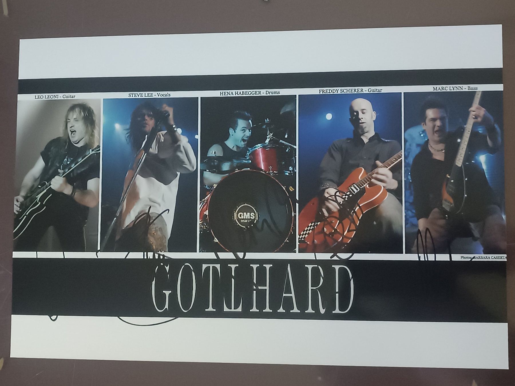 Autografi: Gotthard - 20x30cm - persönlich gesammelt – Usato da Menziken venduto da Artographs