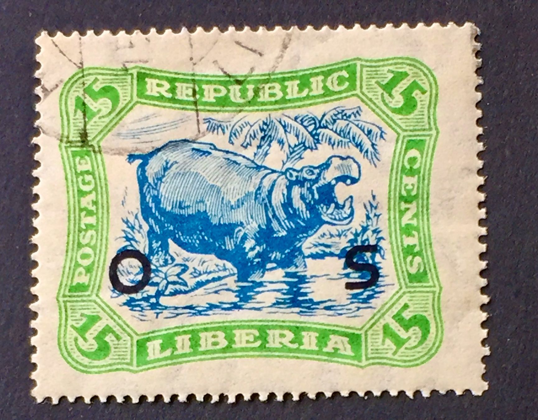 Tutti i francobolli: Briefmarken aus Liberia  Nilpferd gestempelt – Usato da Aarau venduto da Angi-007