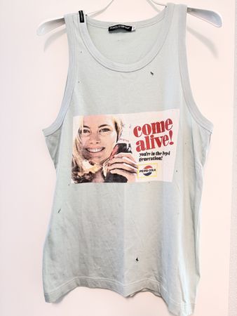 Vintage türkisfarbene Tanktop von Dolce & Gabbana