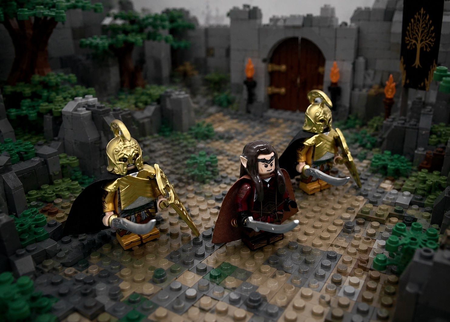 Kit di costruzioni: Herr der Ringe Custom Elrond & 2 Elben Krieger Minifiguren – Nuovo (secondo la descrizione) da St. Gallen venduto da Starlord77 1