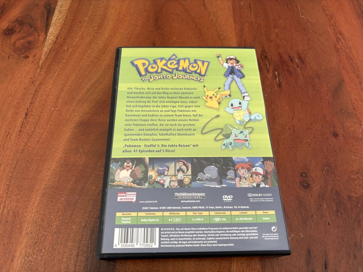 Alle DVDs: Pokémon - Staffel 3 - Die Johto Reisen - DVD Box Set -5 DVDs – Gebraucht aus Köniz von Fabian-Merz 1