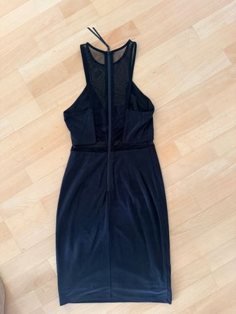 Chic black mesh halter dress for summer nights out!