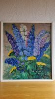 Handgemaltes Blumenstillleben, 85 × 75 cm
