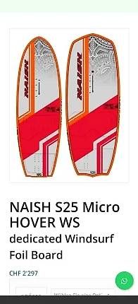 Tavole da surf e di nuoto: Naish S25 Micro Hover Wind Foil Board – Usato da Kriens venduto da marcel.vl 1