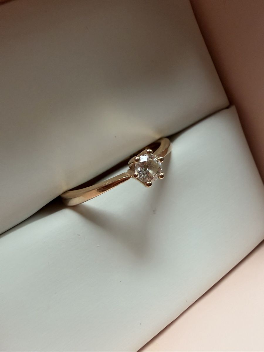 Ringe: Ring 750/18 K Rotgold mit Diamant – Gebraucht aus Wolfwil von chipsyyy 2