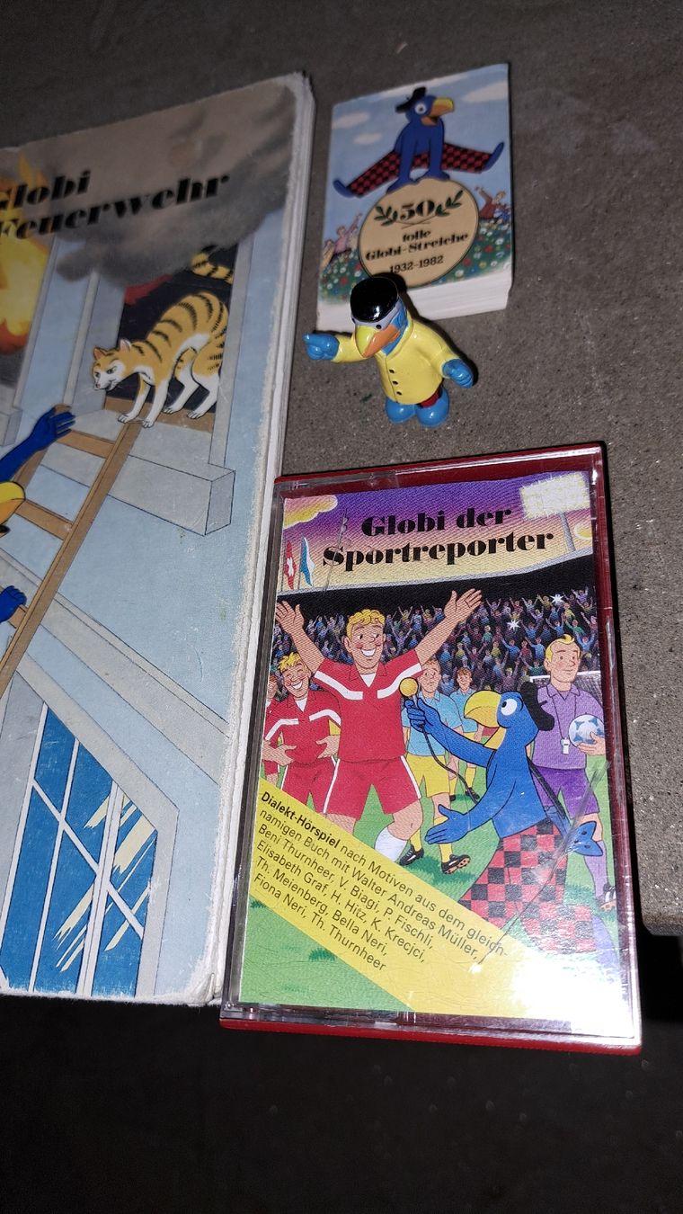 Libri: Globi Bücher Kassette Figur – Usato da Kölliken venduto da Upcycling-by-Mc-TAM 1
